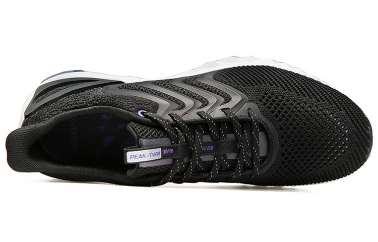 PEAK Fabric Rebound Cushioning Lightweight Abrasion Resistant Low top Running Shoes Men’s Black White