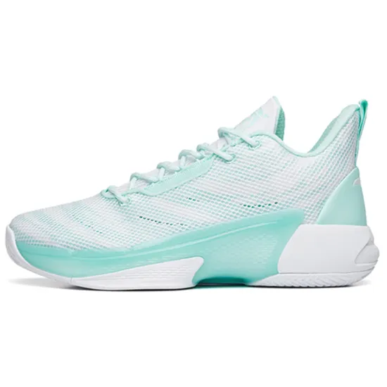 ANTA Attack 4 Basketball Shoes Men Mid-Top Ivory White/Blue