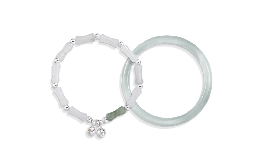 Inkopper Colored Glaze Jade Bangles Unisex