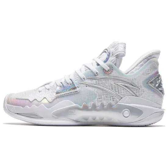 ANTA Shock Wave 5 Basketball Shoes Women's Low-Top White Gray
