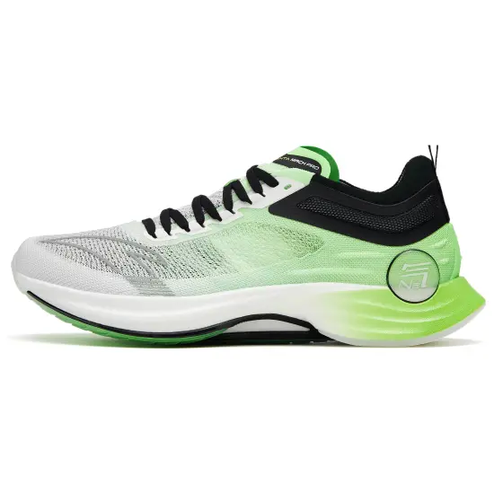 Anta Running Collection MaX Pro Cushioned Slip Resistant Low Top Running Shoes Men's White Green Black