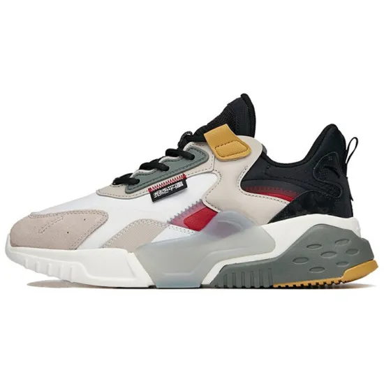 ANTA Rubik's Cube Casual Shoes Men Low-Top Ivory White/Second Grey/Black