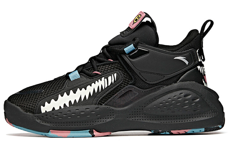 MARVEL x Anta Bastard Mid top Skateboard Shoes Women's Black White