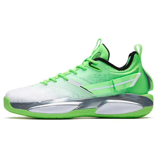 ANTA GH3 Basketball Shoes Men Low-Top ANTA White/Fluorescent Phantom Green/Black