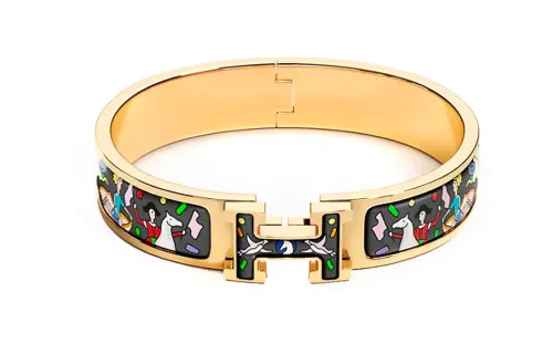 HERMES Clic H Bangles Women's Gold