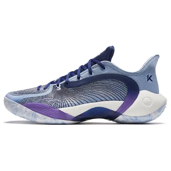 ANTA Three Points Of Rain 2 Generations Basketball Shoes Men Low-Top Nuo River Blue/Signal Blue/Light Robin Purple