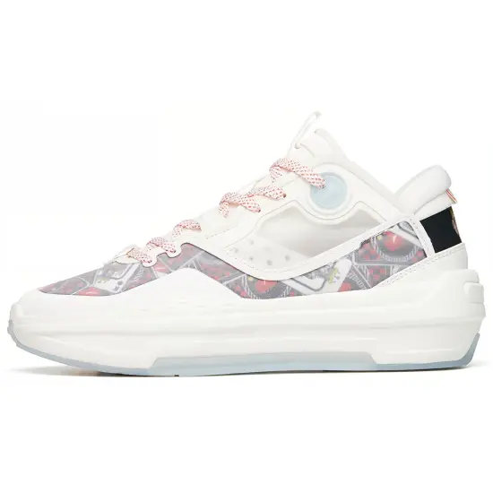 Anta C37 2.0 Anti Slip And Wear Resistant Lightweight Mid Top Skateboard Shoes Men's White Red