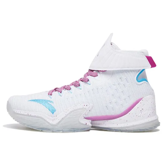 ANTA KT3 Basketball Shoes Men High-Top White Blue Pink
