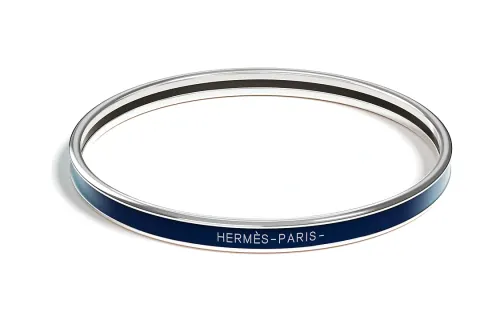 HERMES Uni Enamel Bangles Women's Blue