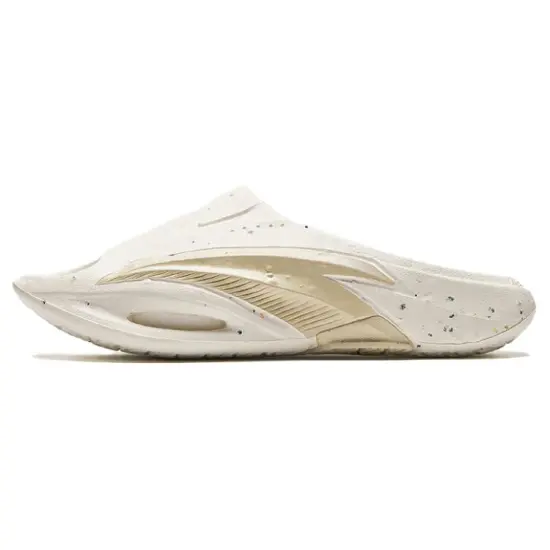 ANTA Nitrogen Bubbles Slide Slippers Men Ivory White/Beige Yellow