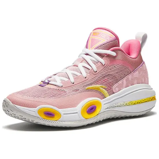 Anta Raid 1 Low Top Basketball Shoes Men's Pink