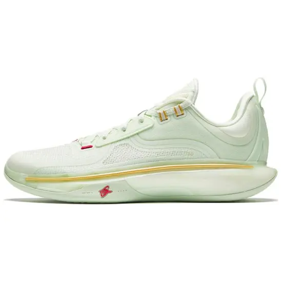 ANTA GH5 Basketball Shoes Men Low-Top Bright Aqua Green/Metal Gold