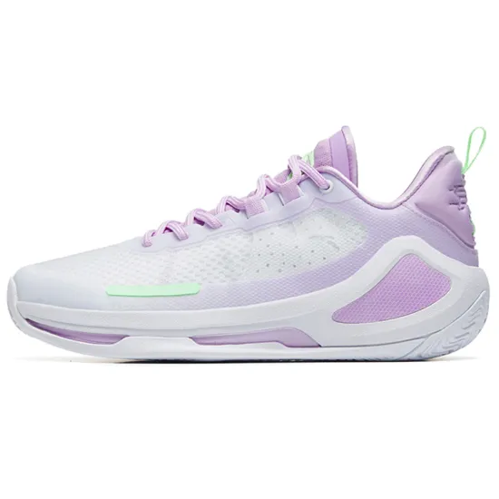 ANTA Alien 3 Basketball Shoes Men Low-Top White/Light Lavender/Green