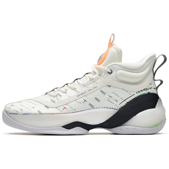 ANTA KT7 Basketball Shoes Men High-Top Ivory White/Magic Orange/Gray