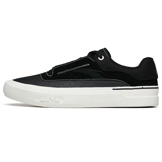 ANTA Ao Li Skateboard Shoes Men Low-Top Black White