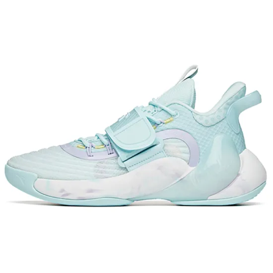 ANTA Water Flower 3 Basketball Shoes Men High-Top Glacier Blue/White Purple