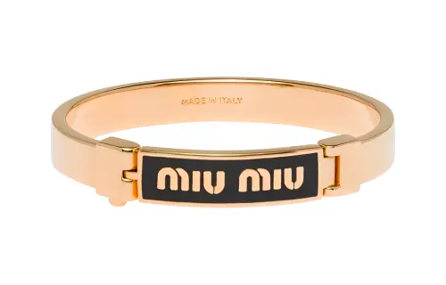 【Previous Season】logo-plaque cuff bracelet