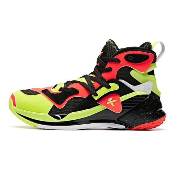 ANTA KT4 Basketball Shoes Men High-Top Green Black Red