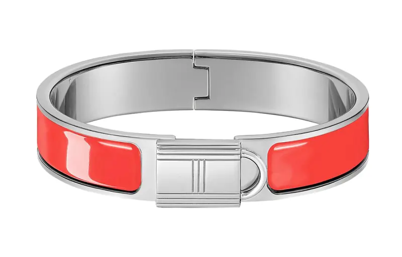 HERMES Bangles Women's Light Red