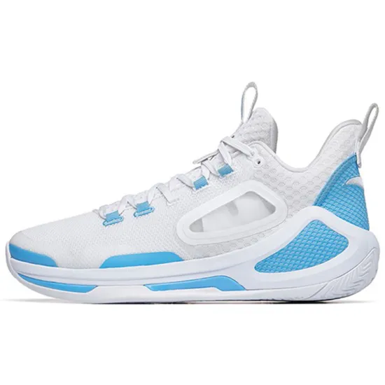ANTA Alien 3 Basketball Shoes Men Mid-Top ANTA White/Light Purple Blue