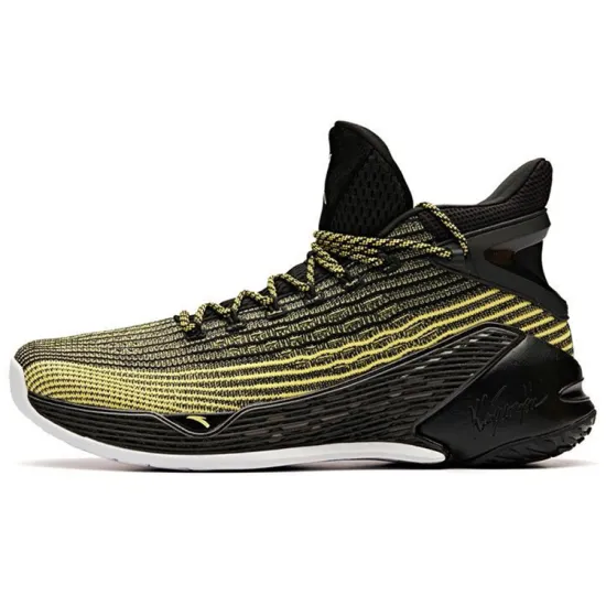 ANTA KT4 Basketball Shoes Men High-Top Black Yellow/White