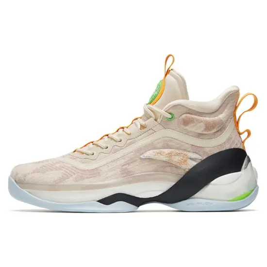 ANTA KT7 Basketball Shoes Men Mid-Top Beige Brown