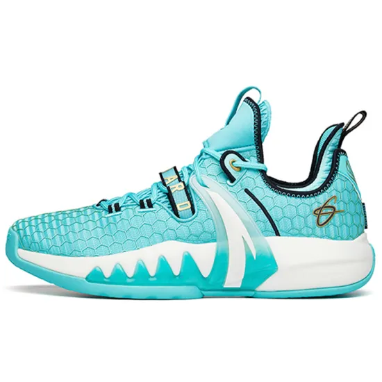 Anta GH2 Wear Resistant Slip Resistant Low Top Performance Basketball Shoes Men's Neon Green