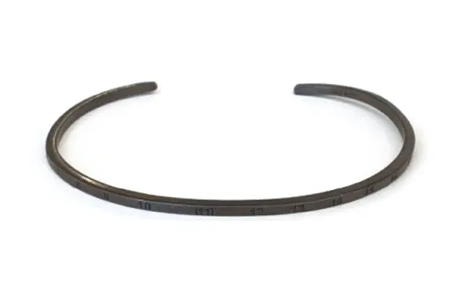 Maison Margiela Silver Bangles Men's Black