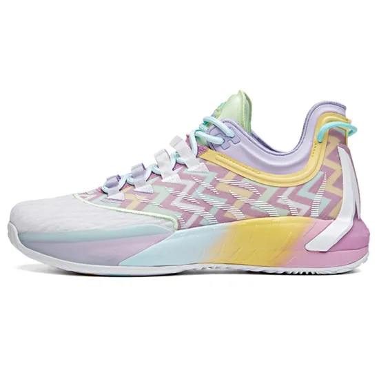 ANTA GH1 Basketball Shoes Men Low-Top White Pink Purple