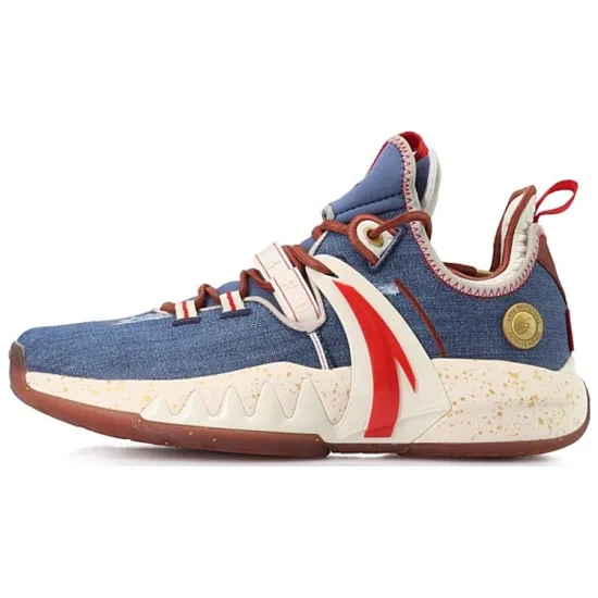 ANTA GH2 Basketball Shoes Men Low-Top White Blue