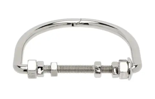 Maison Margiela Palladium Brass Bangles Women's Silver