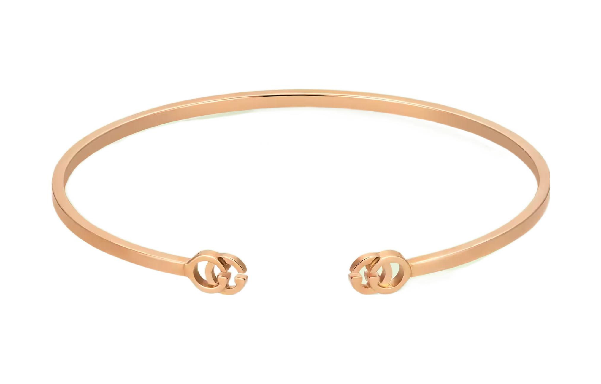 GUCCI Gg Running 18k Cuff Bracelet