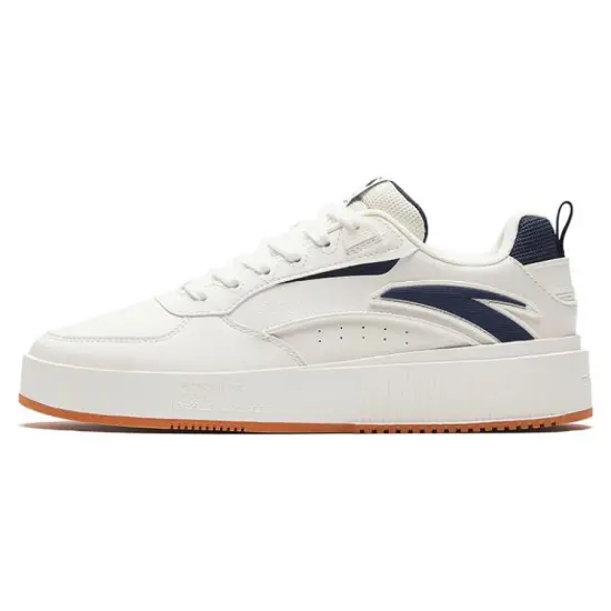 ANTA Milk Lid 2 Skateboard Shoes Men Low-Top White Blue