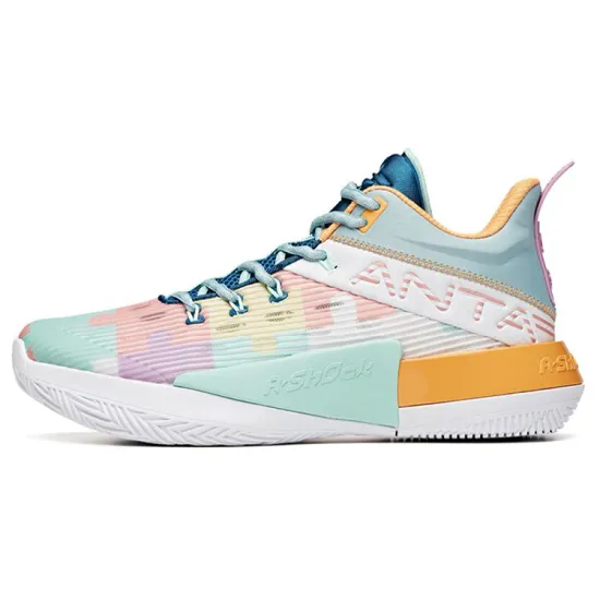 ANTA Attack 2 Basketball Shoes Men Mid-Top ANTA White/Crayfish Shell Green/Celadon Green