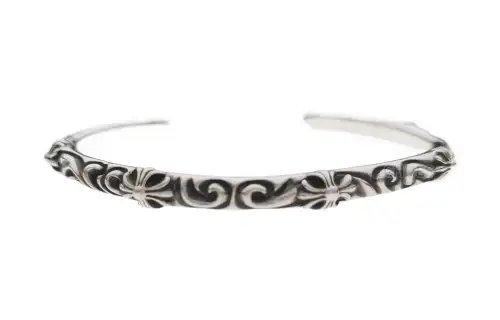 Chrome Hearts 925 Sterling Silver Bangles Unisex Silver