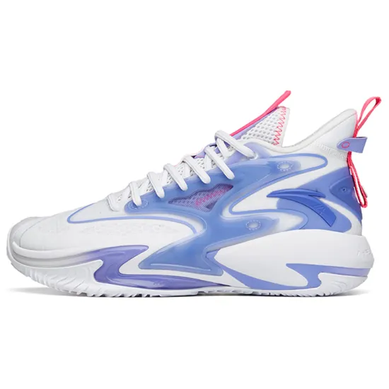 ANTA Berserk 3 Basketball Shoes Men High-Top ANTA White/Pure Purple/Luminous Rose Red