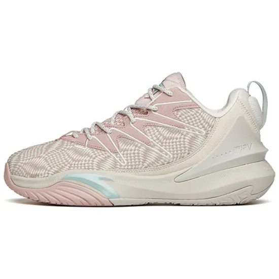 ANTA The Dagger 5 Basketball Shoes Men Low-Top Ash Pink/Skin Pink/Mud Sand Gray