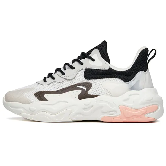 Anta Broken Cocoon 2.0 Cushioning Anti-Slip And Wear-Resistant Low-Top Sports Casual Shoes Women's White Black