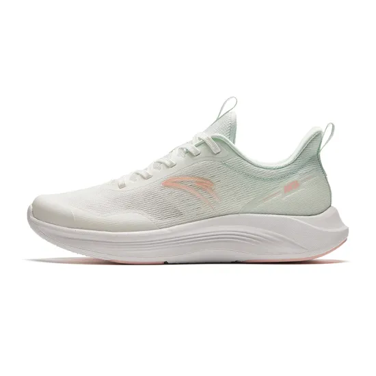 ANTA Nebula Running Shoes Women's Low-Top Papyrus White/Foam Green