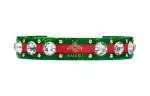 GUCCI Enamel Resin Bangles Unisex Green/Red