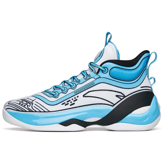 ANTA KT7 Basketball Shoes Men High-Top Blue/White