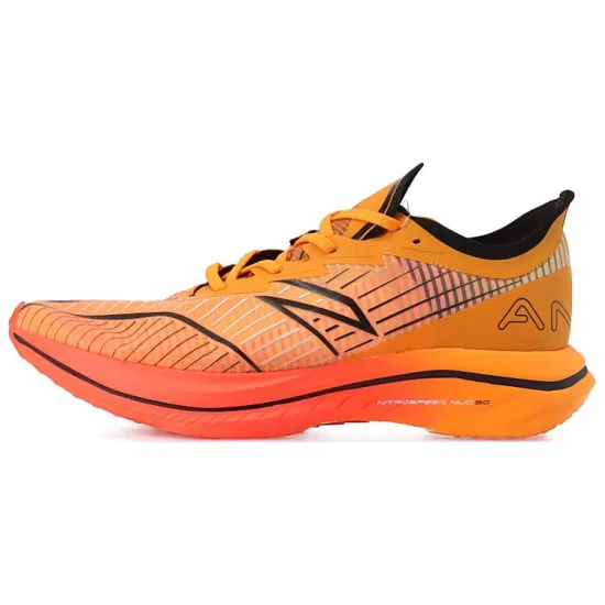 ANTA C202 GT Running Shoes Men Low-Top Oil Paint Yellow/Fluorescent Bright Dark Red/Black