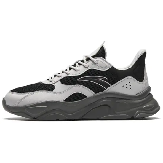 Anta Little Millennium Cushioning Wear Resistant Low Top Casual Shoes Women's Black Gray