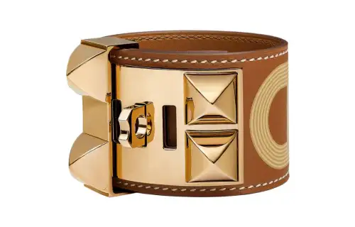 HERMES Metal Bangles Women's Brown