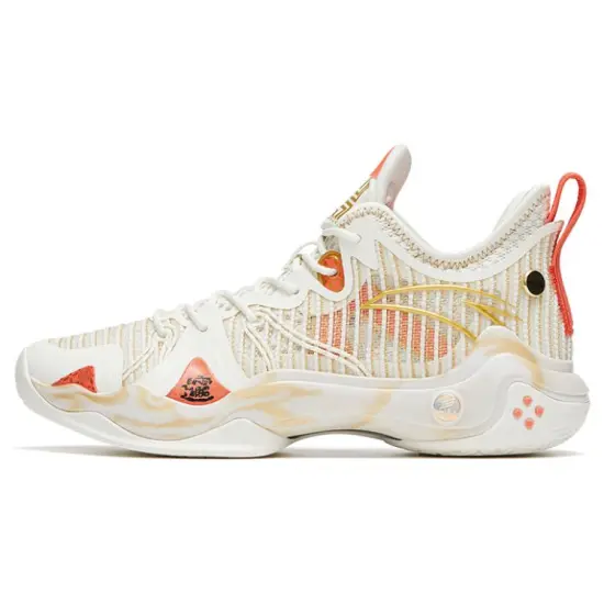 ANTA Frenzy 4 Pro Basketball Shoes Men Low-Top White Yellow