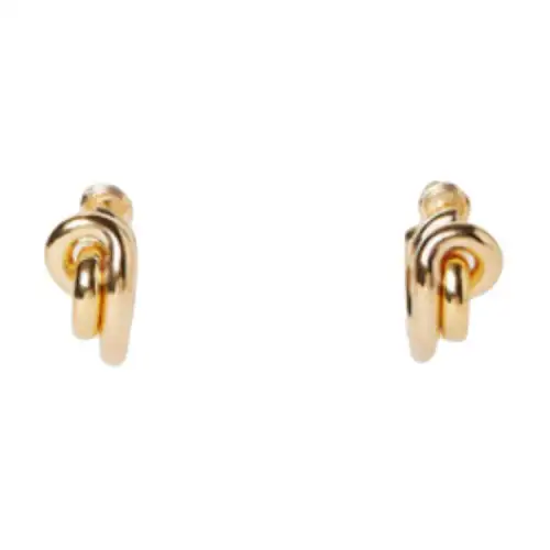 Bottega Veneta Sterling Silver Earrings Women's Gold