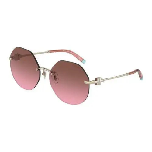 TIFFANY & CO. Metal Irregular Shape Sunglasses Women's Gold