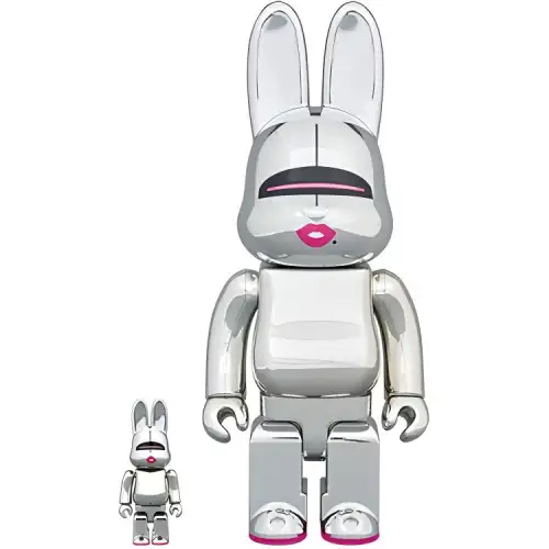 BE@RBRICK 400%100% R@BBRICK Sexy Robot Gold Sorayama Hajime 100%+400% silver trendy doll 32cm