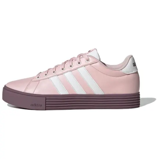 Adidas Daily 4.0 Anti Slip Wear Resistant Low Top Skateboard Shoes Unisex Pink White