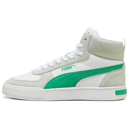 PUMA Caven MID SD Anti Slip Wear Resistant Mid Top Skateboard Shoes Unisex White Green